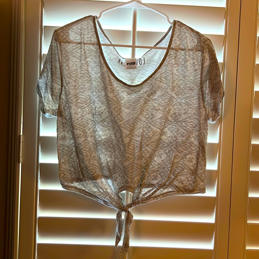 Size small PINK Victoria's Secret crop top